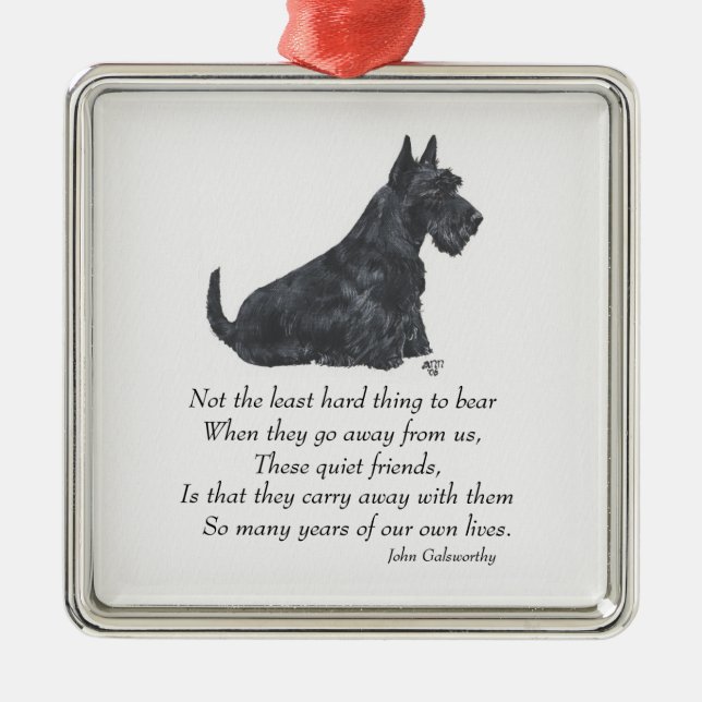 Ornamento De Metal Scottie Keepsaame Ornament (Frente)