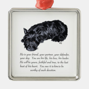 Ornamento De Metal Scottie Keepsaame Ornament