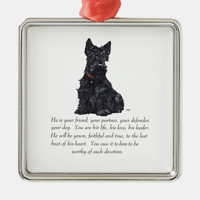 Ornamento De Metal Scottie Keepsasaame Ornament - MALE (Frente)