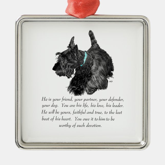 Ornamento De Metal Scottie Keepsasaame Ornament - MALE (Frente)