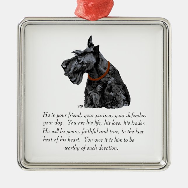 Ornamento De Metal Scottie Keepsasaame Ornament - MALE (Frente)