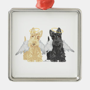 Ornamento De Metal Scottish Terrier Angels