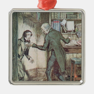 Ornamento De Metal Scrooge e Bob Cratchit
