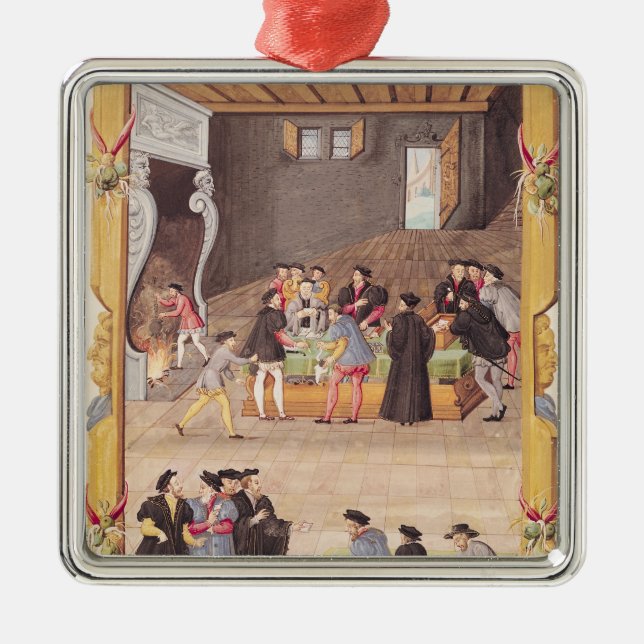 Ornamento De Metal Secretário dos notários e do rei (Frente)