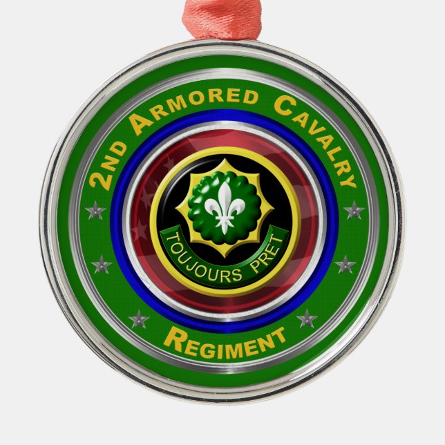 Ornamento De Metal segundo de Cavalaria Armada Natal (Frente)