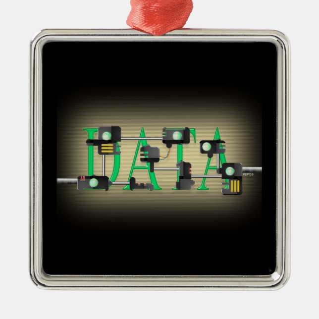 Ornamento De Metal Segurança de dados (Frente)