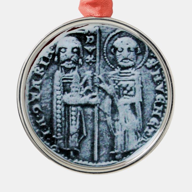 ORNAMENTO DE METAL SELO DA GEM DE MONOGRAMA DE KNIGHTS TEMPLAR (Frente)