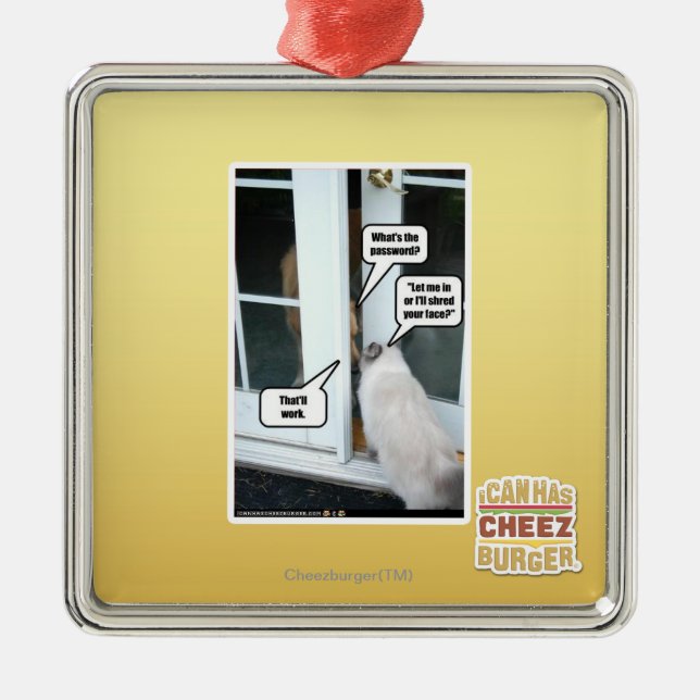 Ornamento De Metal Senha por favor (Frente)