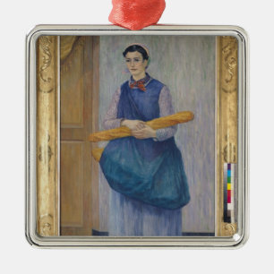 Ornamento De Metal Senhora Carregando Pão, 1889