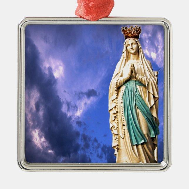 Ornamento De Metal Senhora de Lourdes (Frente)