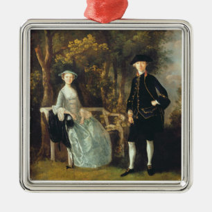 Ornamento De Metal Senhora Lloyd e seu filho de Thomas Gainsborough