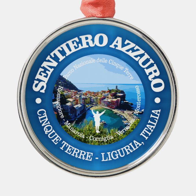Ornamento De Metal Sentiero Azzuro (rd) (Frente)