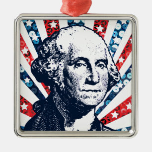 Ornamento De Metal sequin george washington