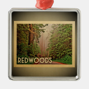 Ornamento De Metal Sequoias Viagens vintage, Califórnia