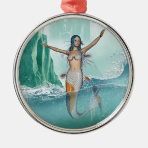 Ornamento De Metal Sereia
