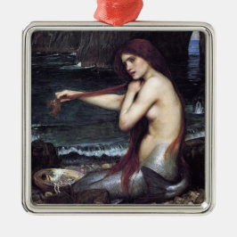 Ornamento De Metal Sereia na praia