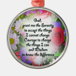Ornamento De Metal Serenity Prayer Inspiração no Design Buquê