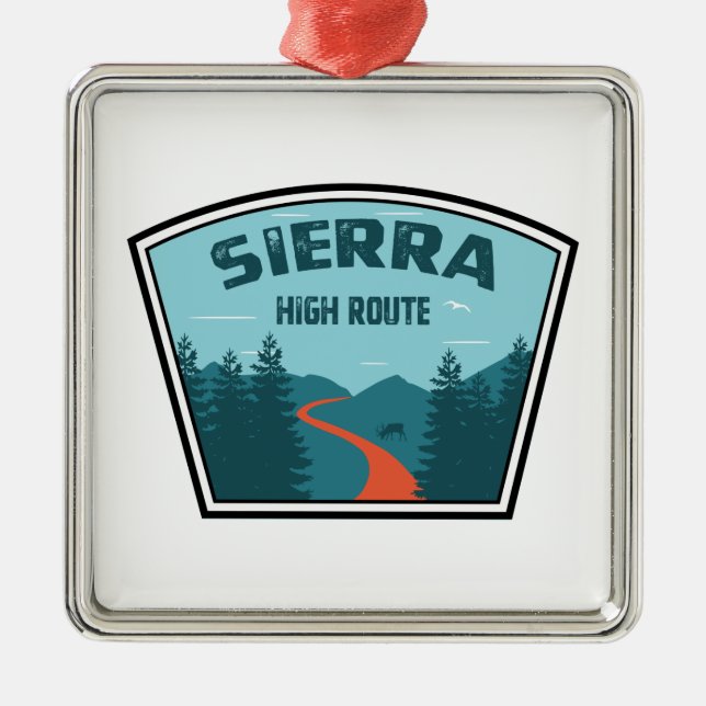 Ornamento De Metal Serra High Route (Frente)