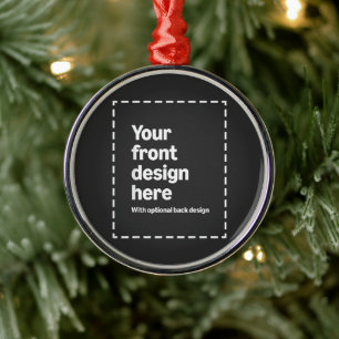 Ornamento De Metal Seu Design Aqui