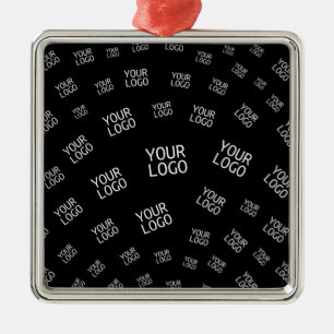 Ornamento De Metal Seu Design, foto ou logotipo de empresa é enviado