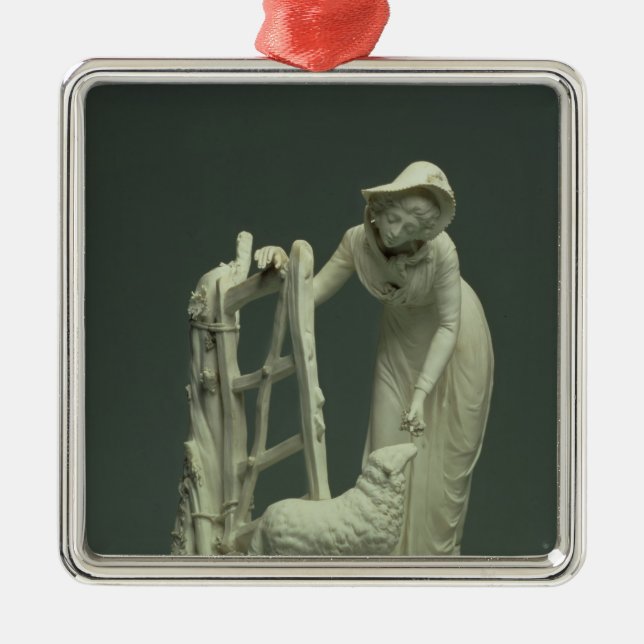 Ornamento De Metal Shepherdess de Derby, 1790 (Frente)