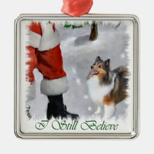 Ornamento De Metal Shetland Sheepdog Sheltie presentes de Natal