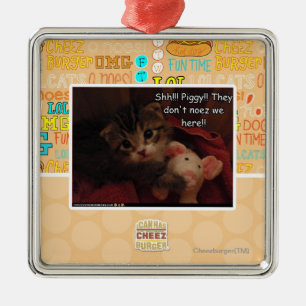 Ornamento De Metal Shh!!! Leitão!!