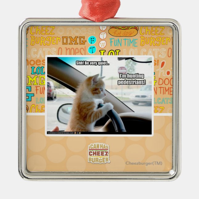 Ornamento De Metal Shh! Seja muito quieto (Frente)