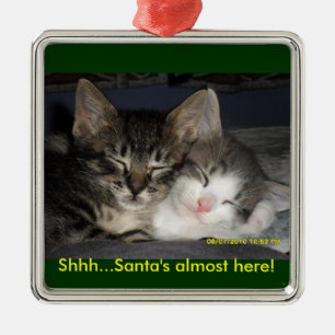 Ornamento De Metal Shhh… papai noel quase aqui!