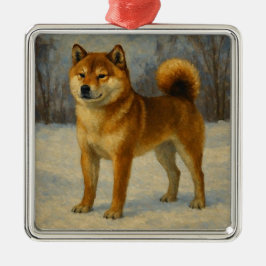 Ornamento De Metal Shiba Inu