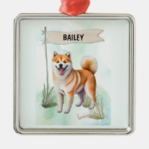 Shiba Inu Aquarela Cachorro Personalizado