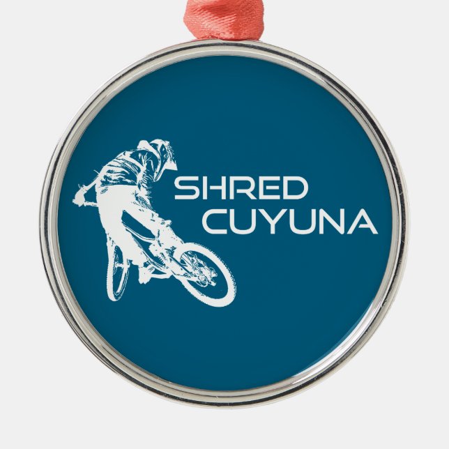 Ornamento De Metal Shred Cuyuna Minnesota Mountain Bike (Frente)