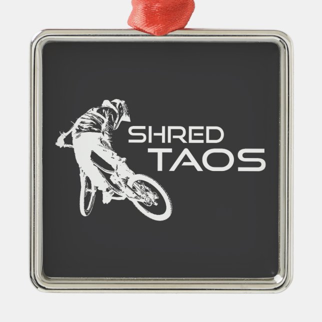 Ornamento De Metal Shred Taos New Mexico Mountain Biking (Frente)