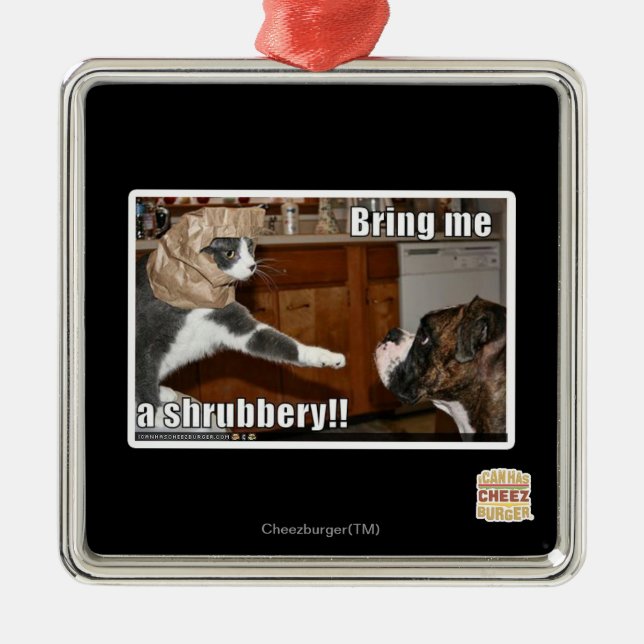 Ornamento De Metal Shrubbery (Frente)