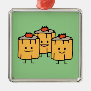 Ornamento De Metal Shumai Chinês Dumplings Dim Sum Dimsum Dumpling p