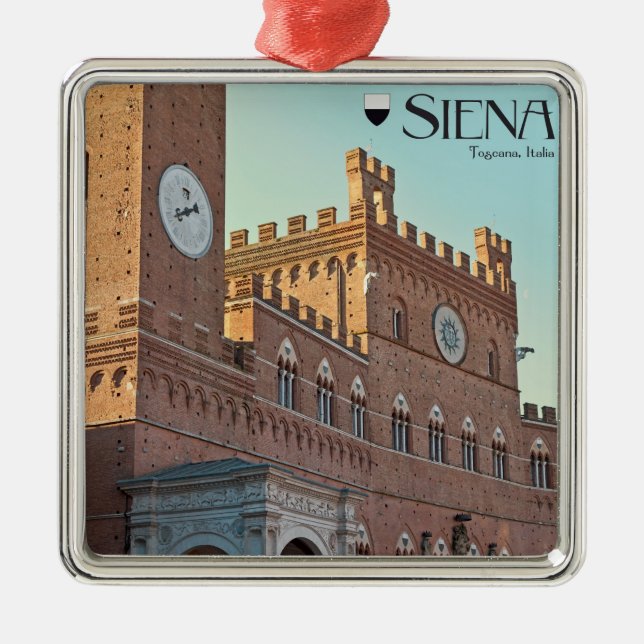 Ornamento De Metal Siena - manhã de Palazzo Pubblico (Frente)