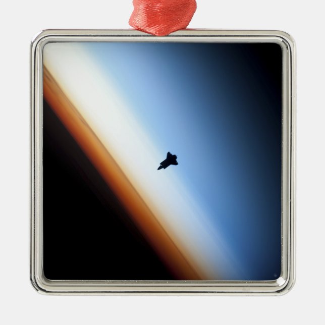 Ornamento De Metal Silhueta do ônibus espacial Endeavor (Frente)