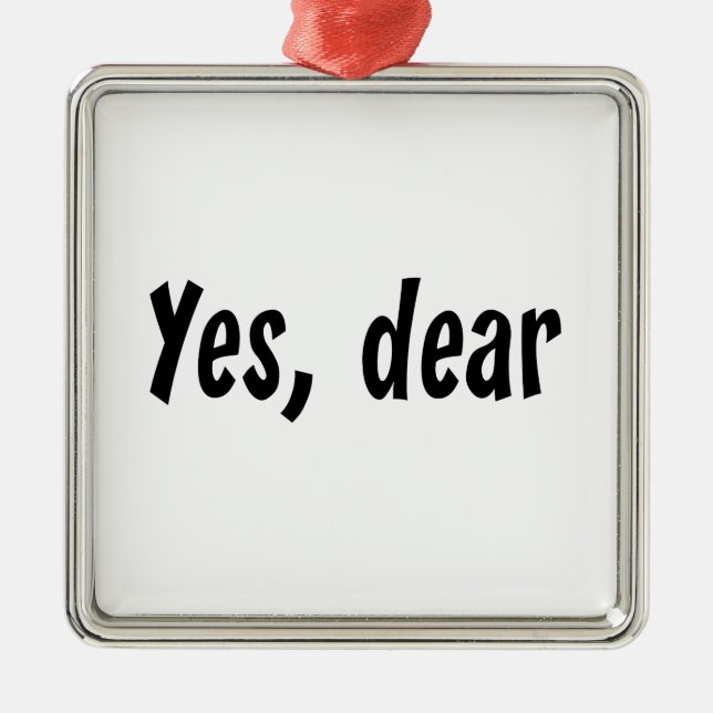 Ornamento De Metal Sim, caro (Frente)