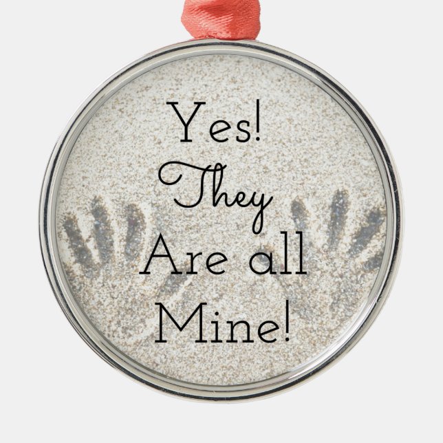 Ornamento De Metal Sim, são TODA A mina! Grande família (Frente)