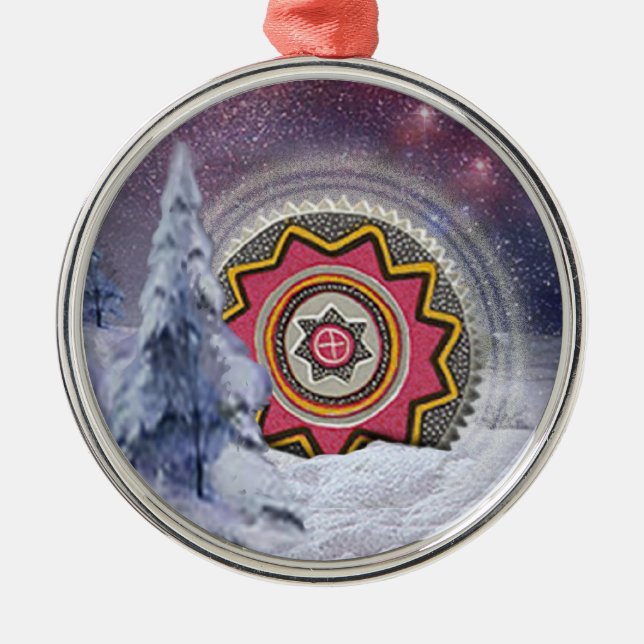 Ornamento De Metal Símbolo Chumash (Frente)