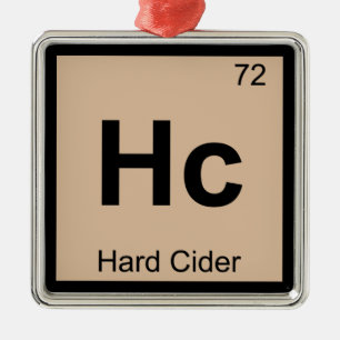 Ornamento De Metal Símbolo da Tabela Periódica da Química de Cider Du