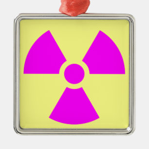 Ornamento De Metal Símbolo de Aviso de Radiação