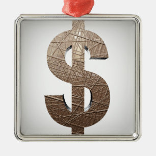 Ornamento De Metal Símbolo de dólar