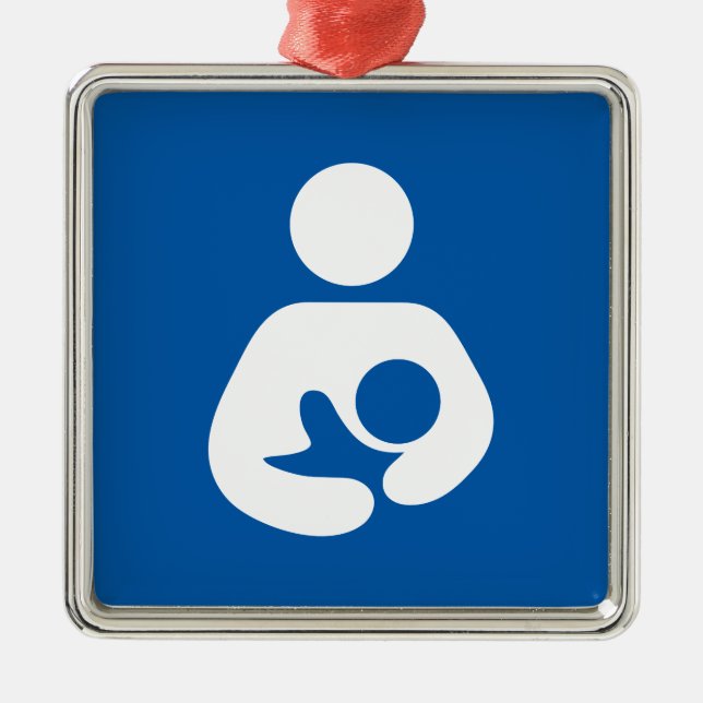 Ornamento De Metal Símbolo de nutrição/amamentando (Frente)