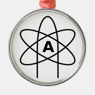 Ornamento De Metal Símbolo do ateísmo (Atom Emblem)