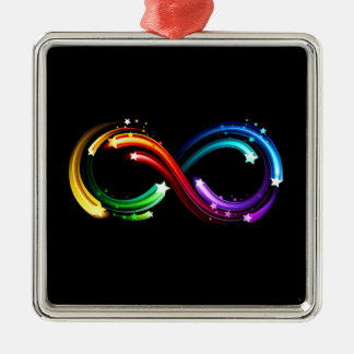 Ornamento De Metal Símbolo do infinito de cometas arco-íris