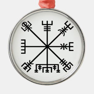 Ornamento De Metal Símbolo Viking Vegvisir