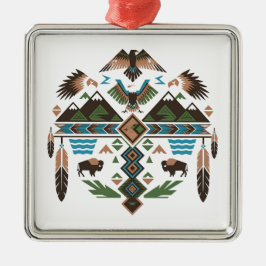 Ornamento De Metal Símbolos Sagrados