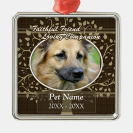 Ornamento De Metal Simpatia Personalizada de Pet Amigo Fiel
