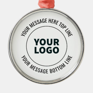 Ornamento De Metal Simples de substituir com seu logotipo ou imagem